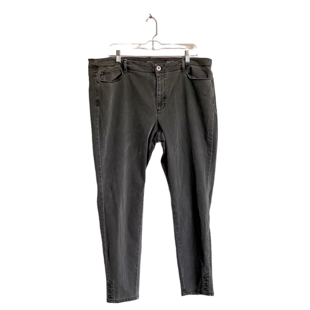 J Jill Charcoal Gray Authentic Fit Slim Ankle Jeans-18